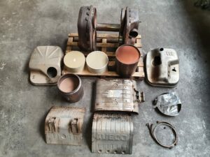 Systeem onderdelen o.a. roetfilter en behuizing